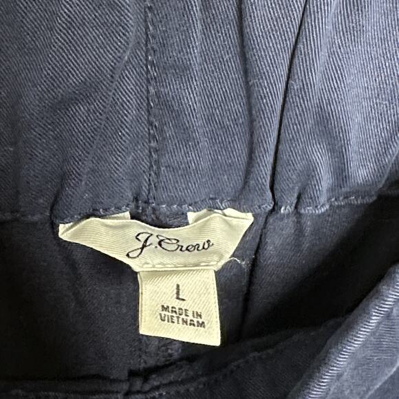 J. CREW Astrid Wide Leg Chino Pant Navy Blue Sz L {H30} - Picture 4 of 6